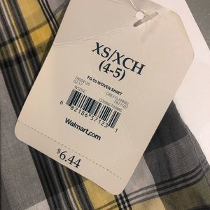 Faded Glory Grey Flannel shirt XS-XCH (4-5)